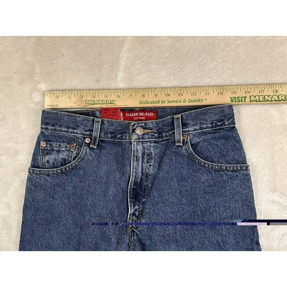 Women’s Levis 550 Jeans Classic Relaxed Fit Misses Size 10 Long Y2K Vtg 30”